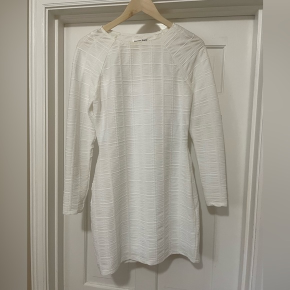 Reformation Dee Long Sleeve White Mini Dress - Picture 2 of 7